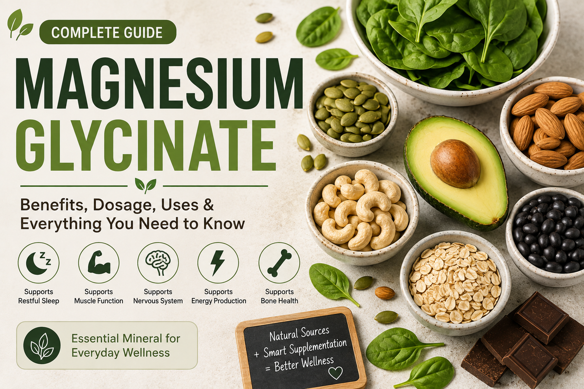 Magnesium Glycinate: Benefits, Dosage, Uses & Why It's One of the Most Popular Magnesium Supplements