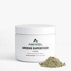 Anivol Super Greens Powder | Spirulina, Acai, Green Tea & Barley Grass Superfood