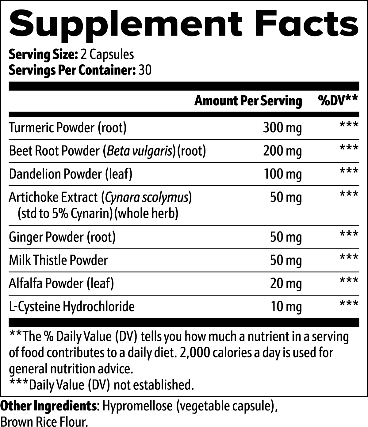Anivol Milk Thistle & L-Cysteine Supplement | Liver Support with Turmeric & Beet Root