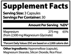 Anivol Magnesium Glycinate Capsules | 275 mg Magnesium Glycinate Supplement